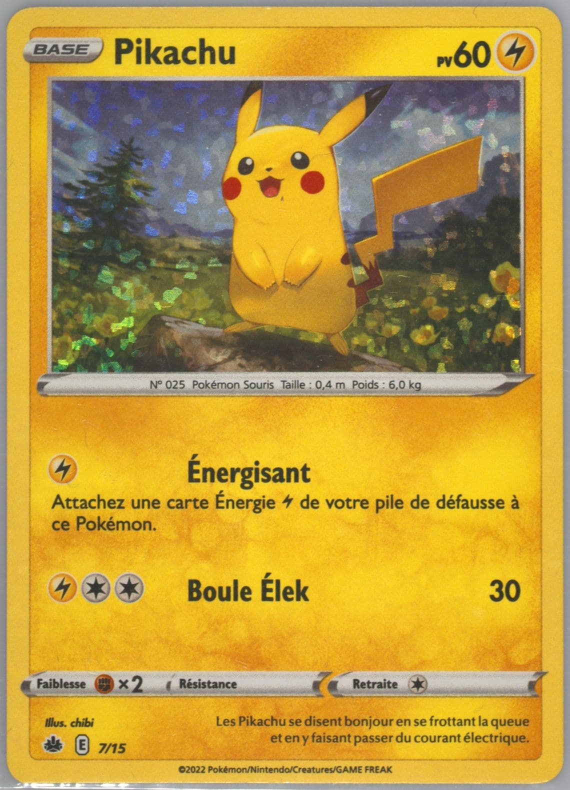 Pikachu-Holo French (7) 2022 Pokemon Mcdonald's Collection