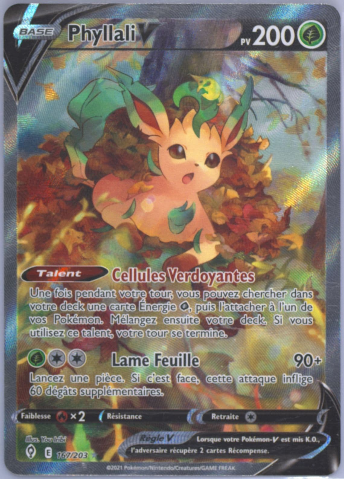 Full Art/Phyllali V French (167) 2021 Pokemon Sword & Shield Evolving Skies