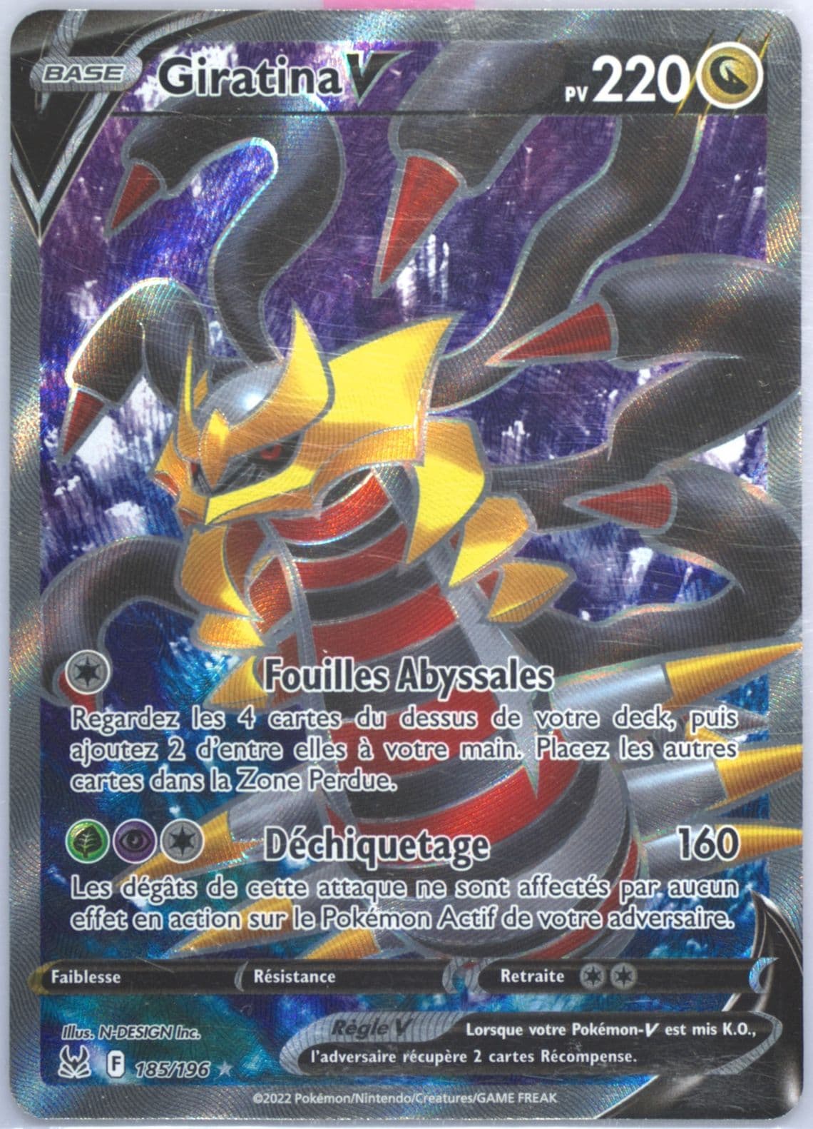 Full Art/Giratina V French (185) 2022 Pokemon Sword & Shield Lost Origin