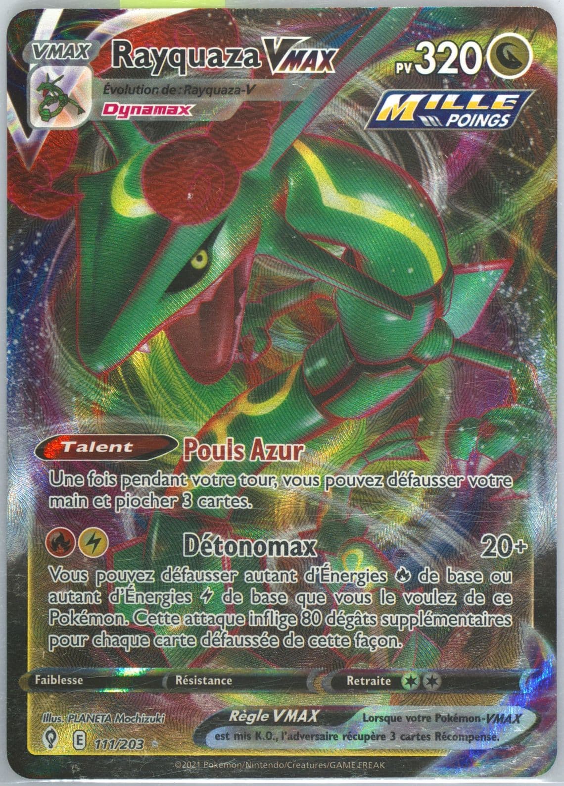 Full Art/Rayquaza Vmax French (111) 2021 Pokemon Sword & Shield Evolving Skies