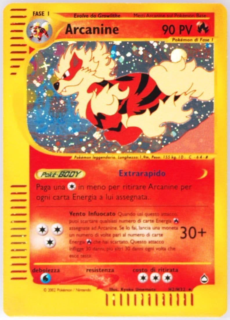 Arcanine-Holo Italian (H2) 2003 Pokemon Aquapolis