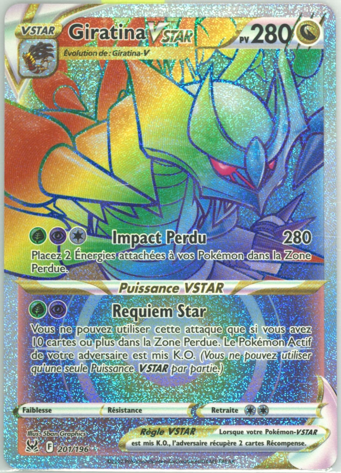 Full Art/Giratina Vstar French-Secret (201) 2022 Pokemon Sword & Shield Lost Origin