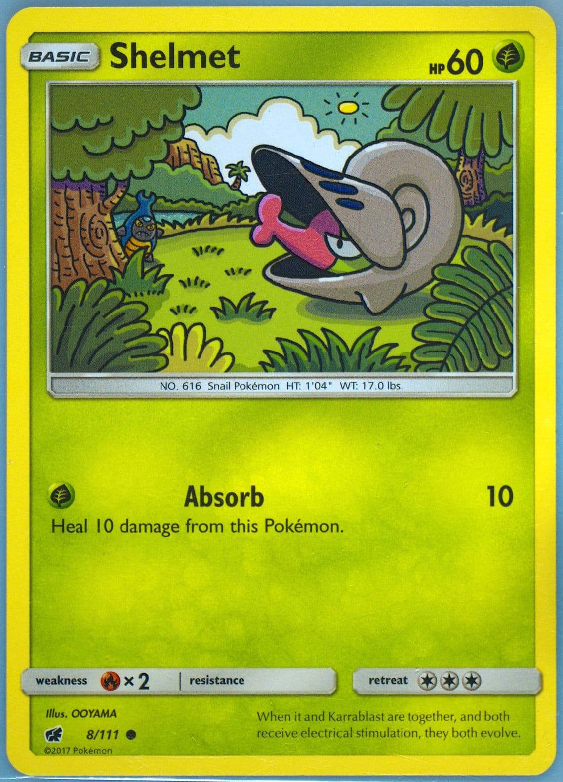 Shelmet (8) 2017 Pokemon Sun & Moon Crimson Invasion