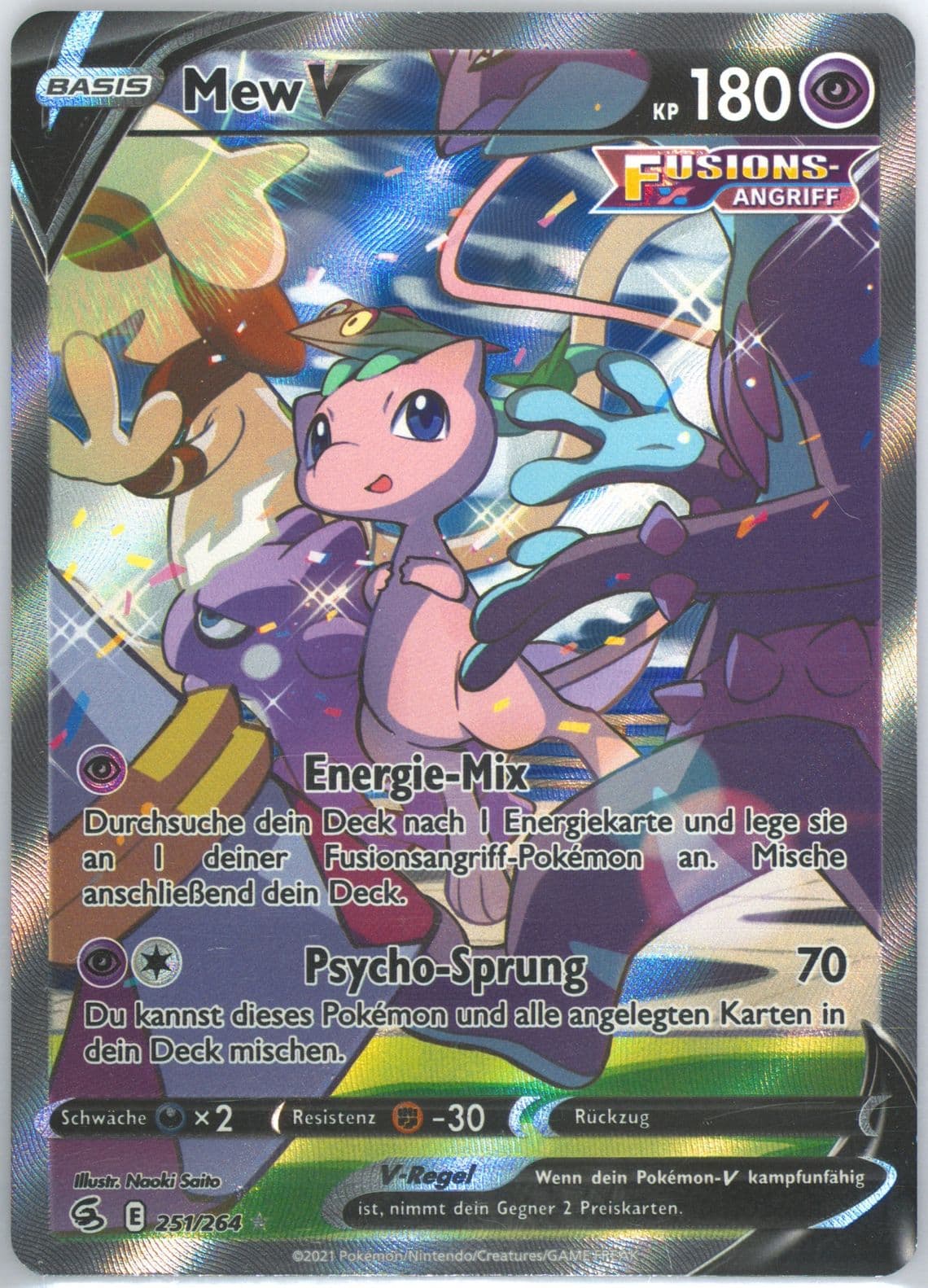 Full Art/Mew V German (251) 2021 Pokemon Sword & Shield Fusion Strike