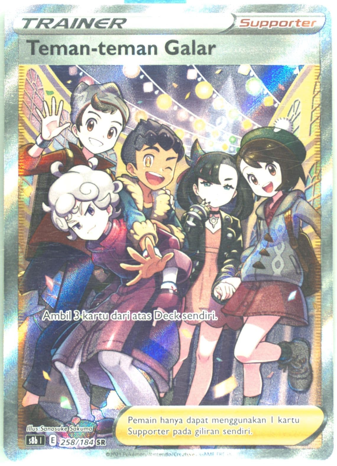 Full Art/Friends in Galar (258) 2022 Pokemon Indonesian Sword & Shield Vmax Climax