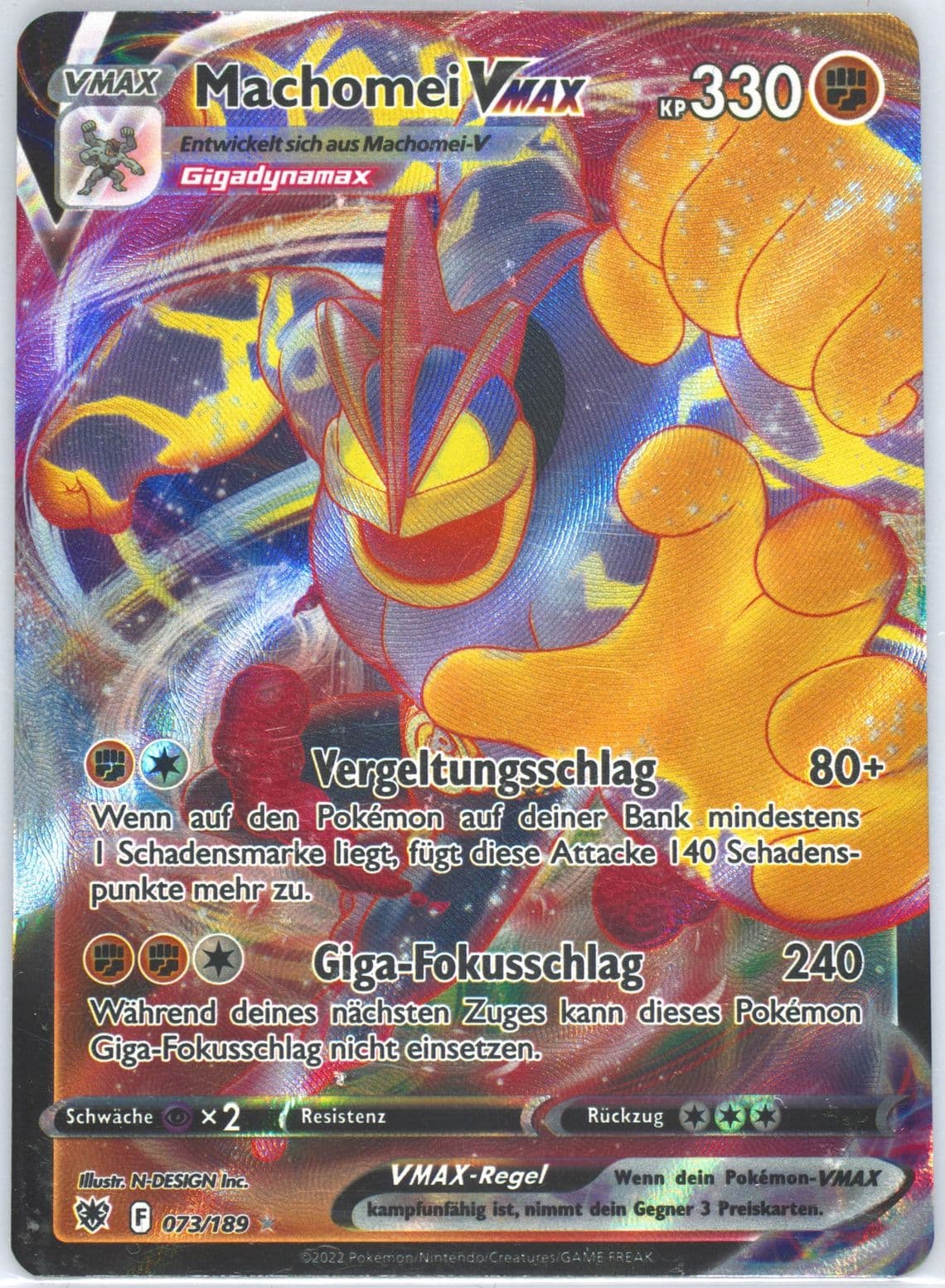 Full Art/Machomei Vmax German (073) 2022 Pokemon Sword & Shield Astral Radiance