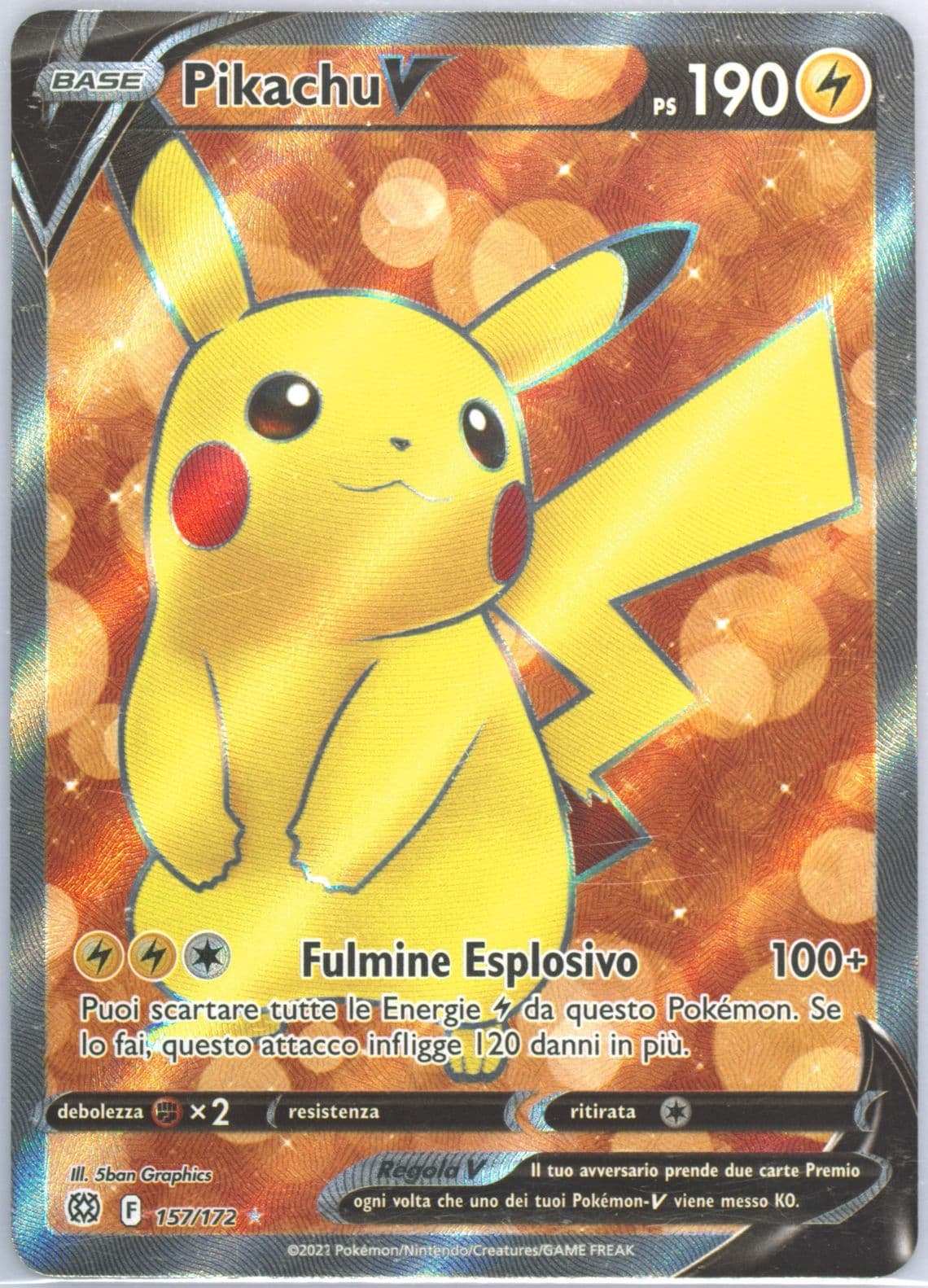 Full Art/Pikachu V Italian (157) 2022 Pokemon Sword & Shield Brilliant Stars