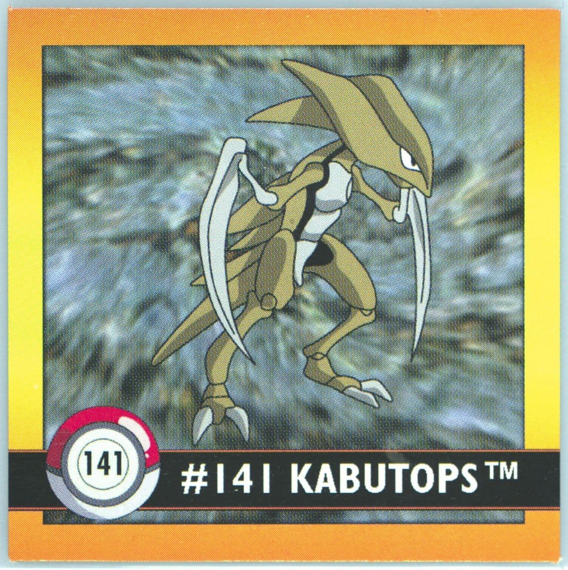 Kabutops (141) 1999 Pokemon Stickers Series 1