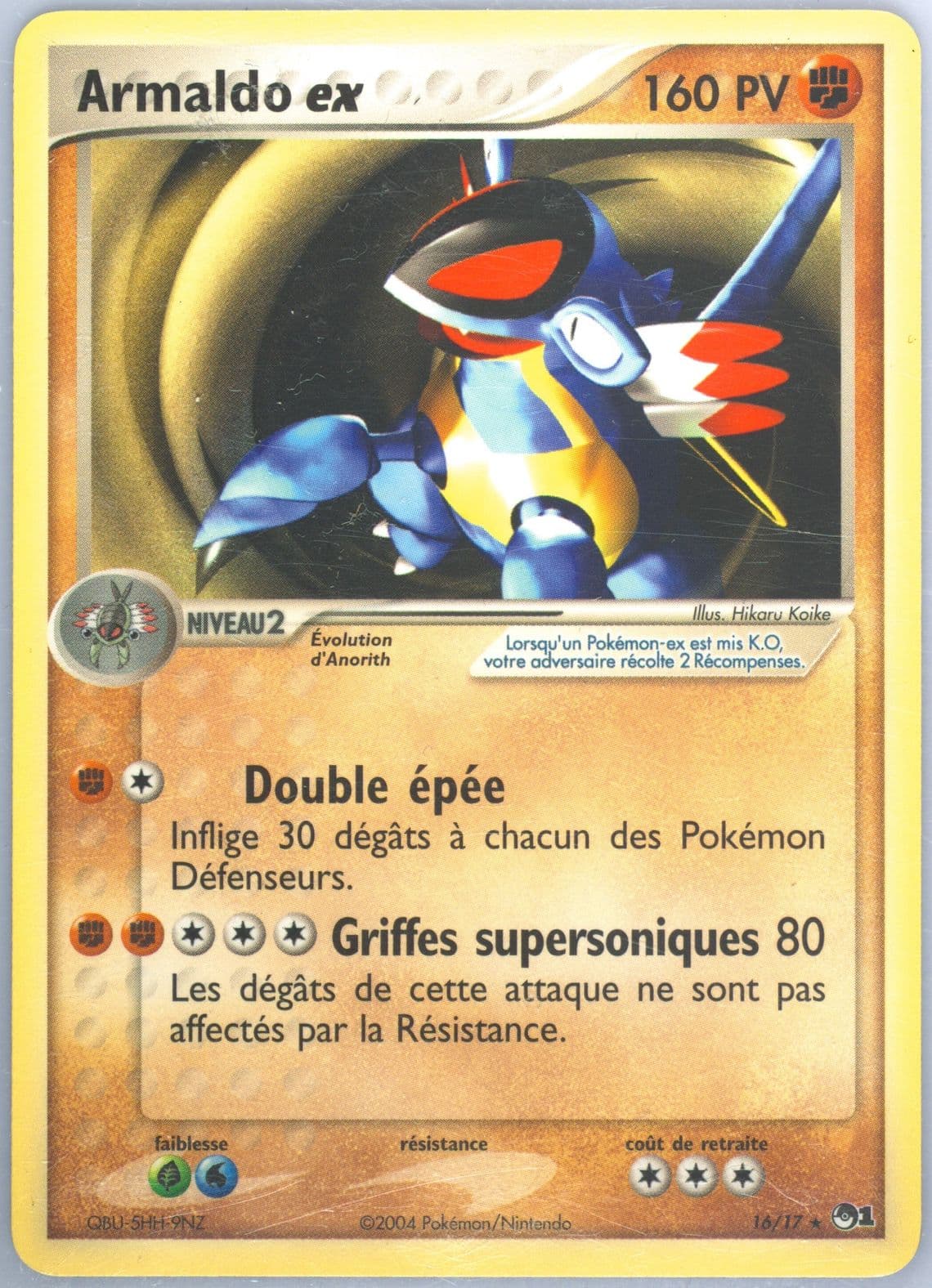 Armaldo EX French (16) 2004 Pokemon Pop Series 1