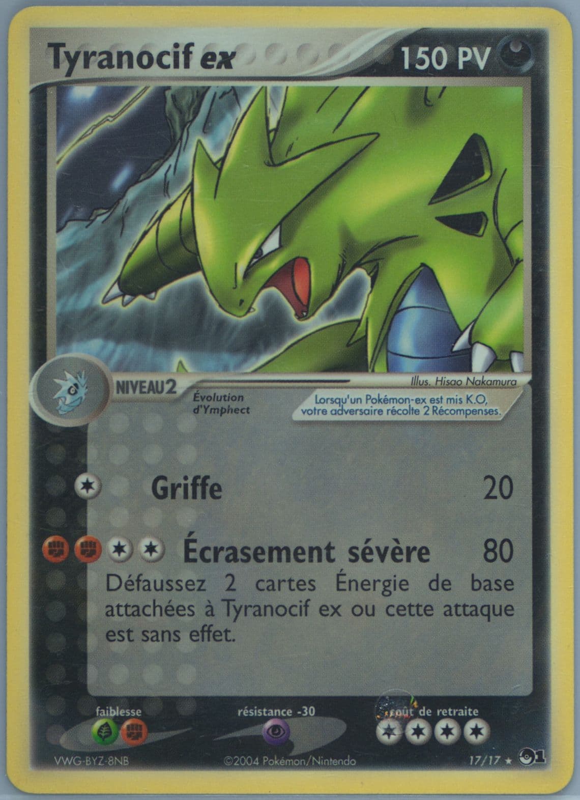 Tyranocif EX French (17) 2004 Pokemon Pop Series 1
