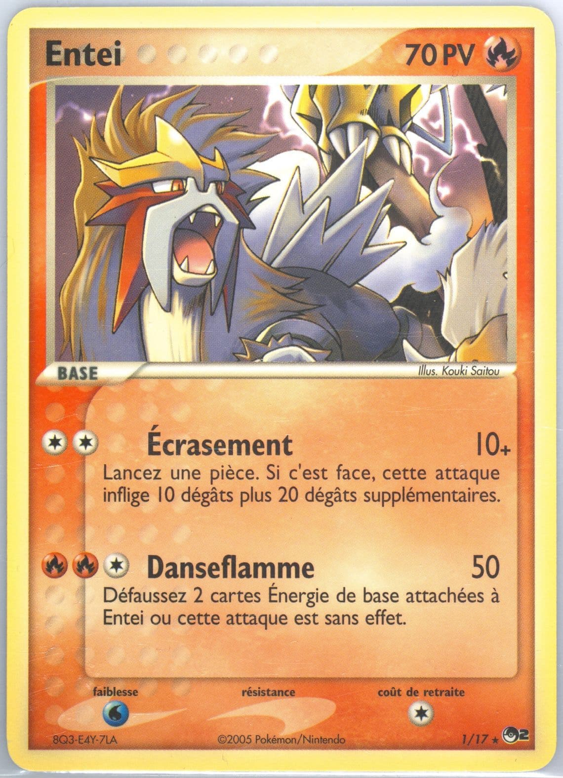 Entei French (1) 2005 Pokemon Pop Series 2