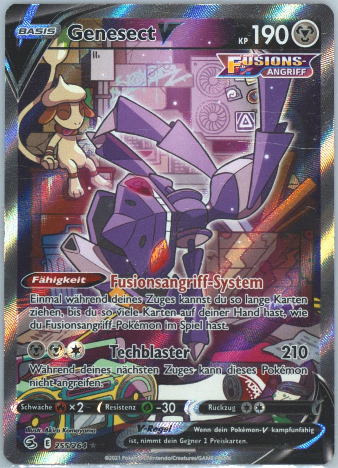 Full Art/Genesect V German (255) 2021 Pokemon Sword & Shield Fusion Strike
