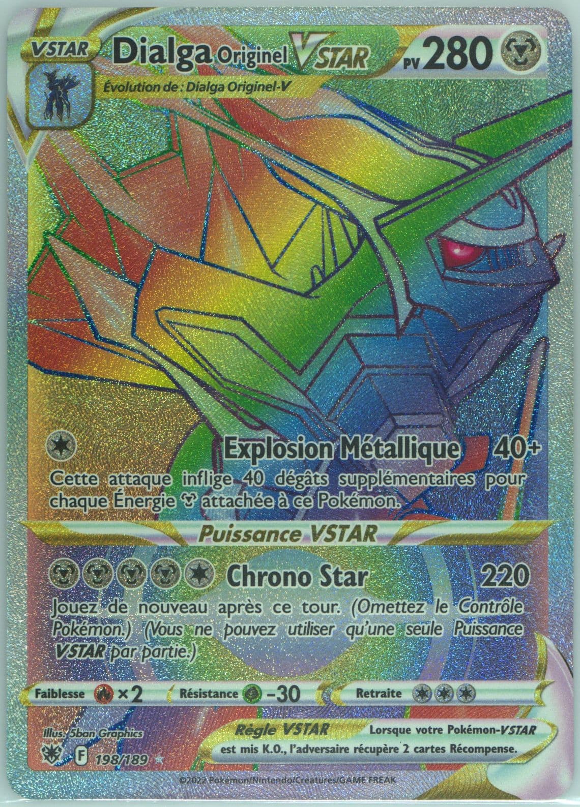 Full Art/Dialga Originel Vstar French-Secret (198) 2022 Pokemon Sword & Shield Astral Radiance