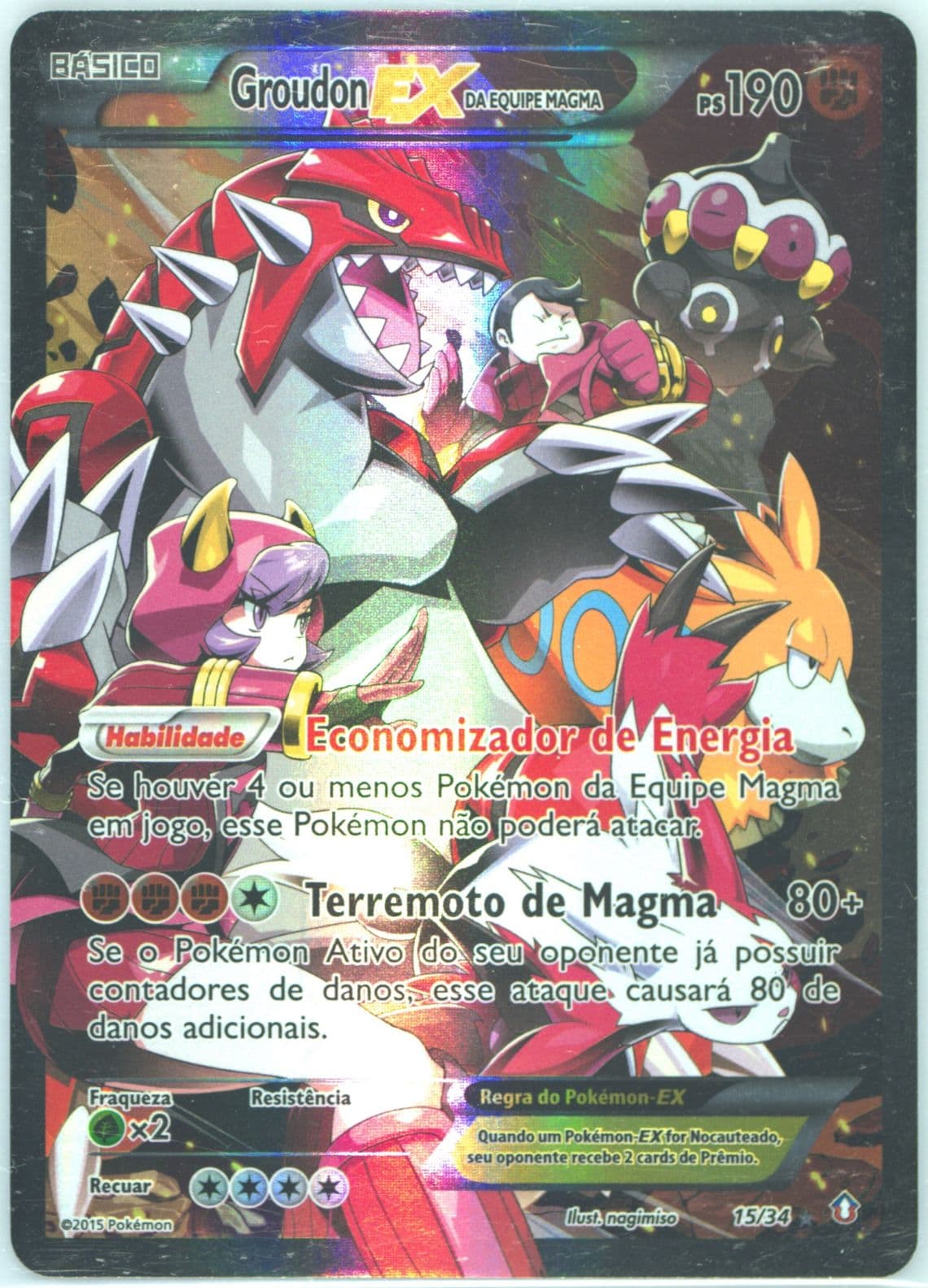 Full Art/Groudon EX DA Equipe Magma Portuguese (15) 2015 Pokemon XY Double Crisis