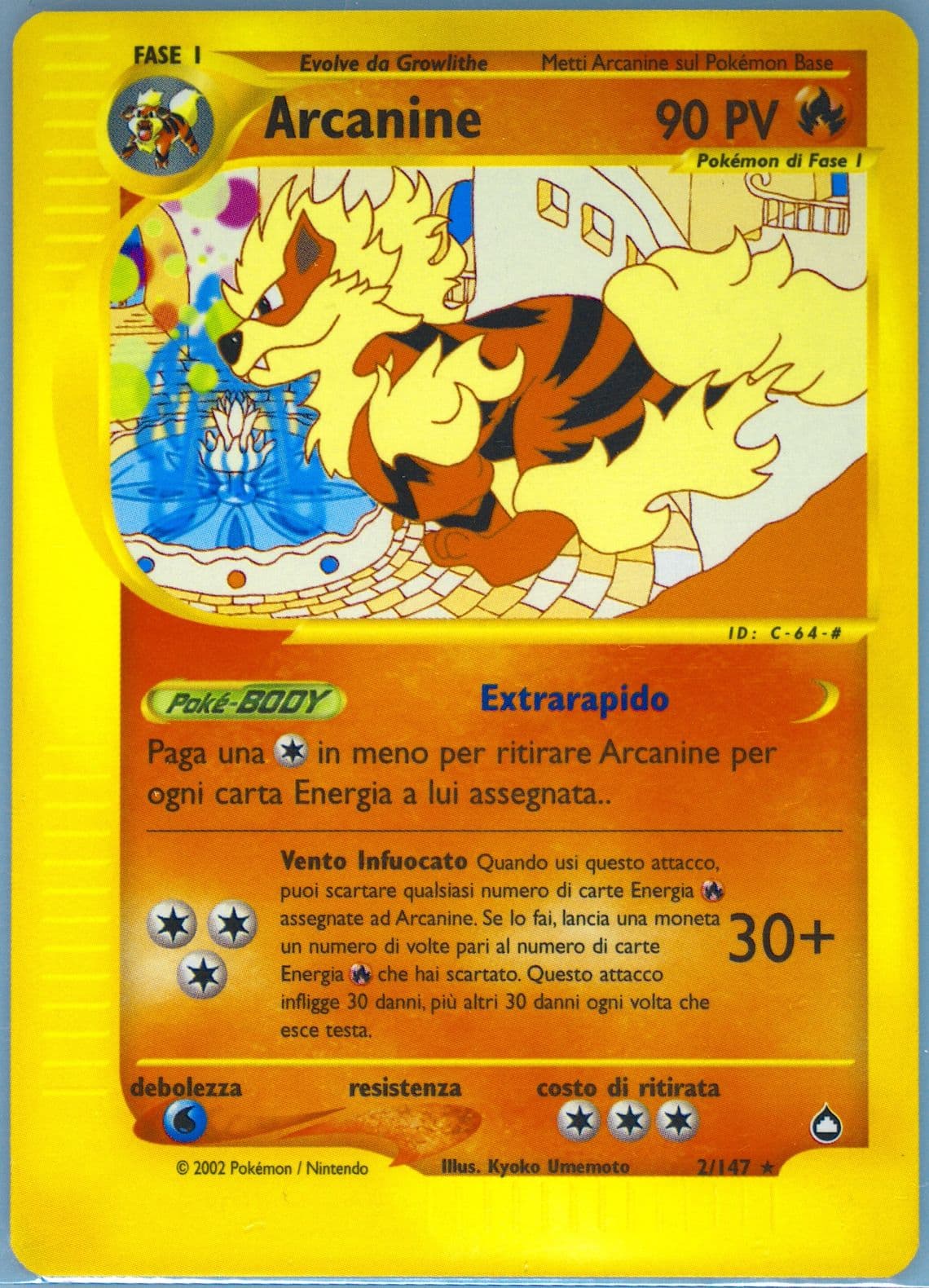 Arcanine Italian (2) 2003 Pokemon Aquapolis