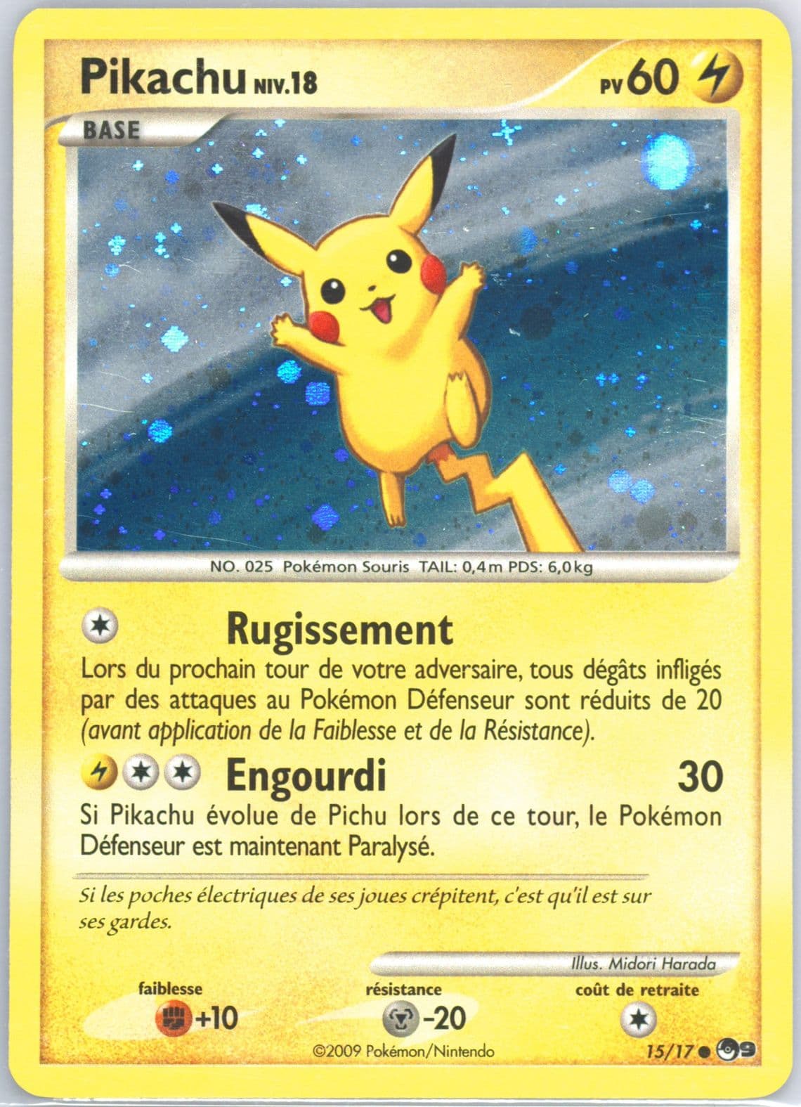 Pikachu-Holo French (15) 2009 Pokemon Pop Series 9