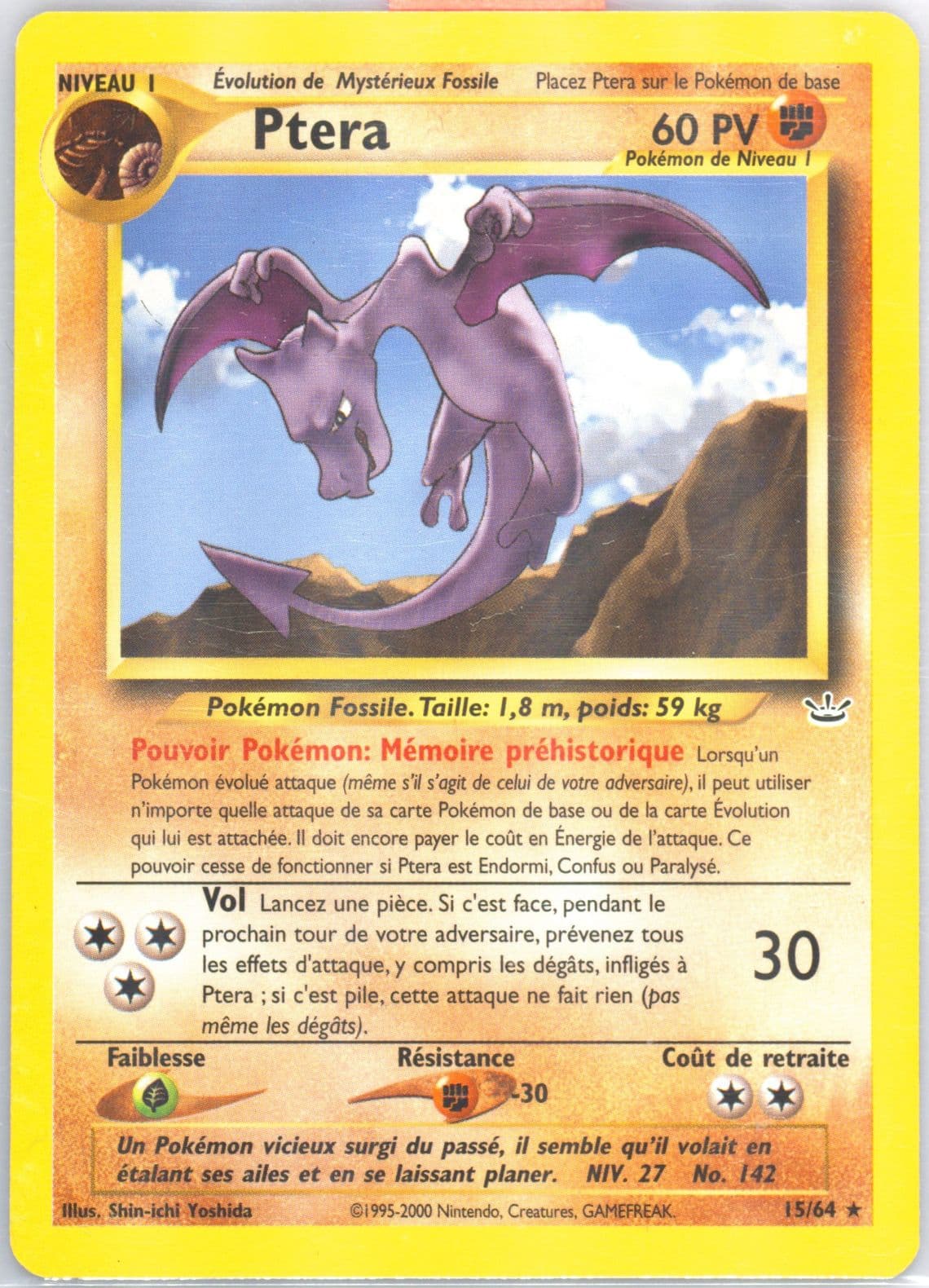 Ptera (15) 2002 Pokemon French Neo Revelation