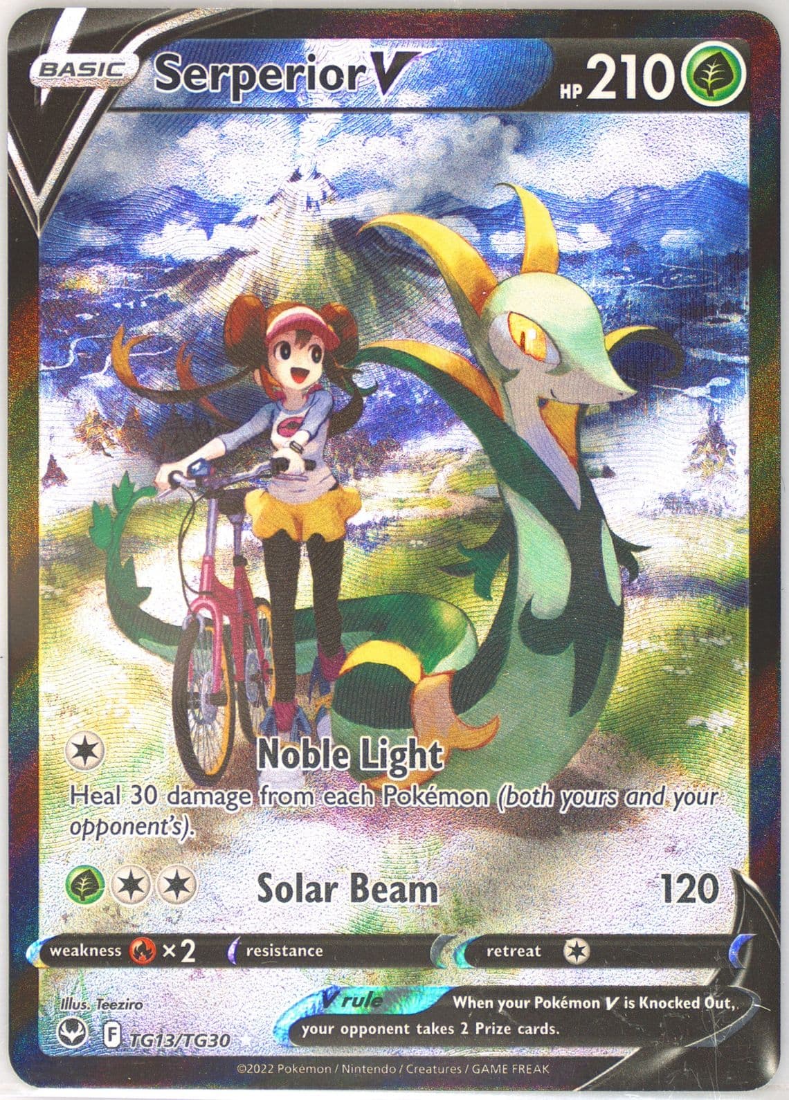 Full Art/Serperior V (TG13) 2022 Pokemon Sword & Shield Silver Tempest
