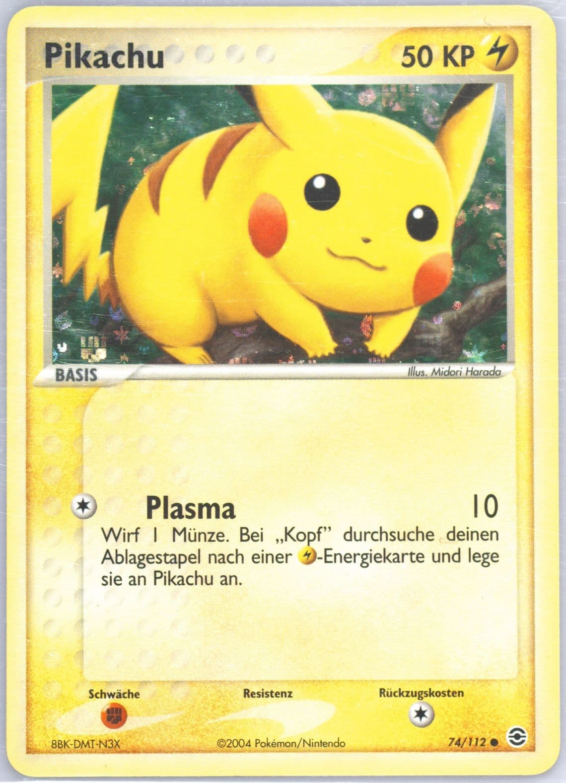 Pikachu-Reverse Foil German (74) 2004 Pokemon EX Fire Red & Leaf Green