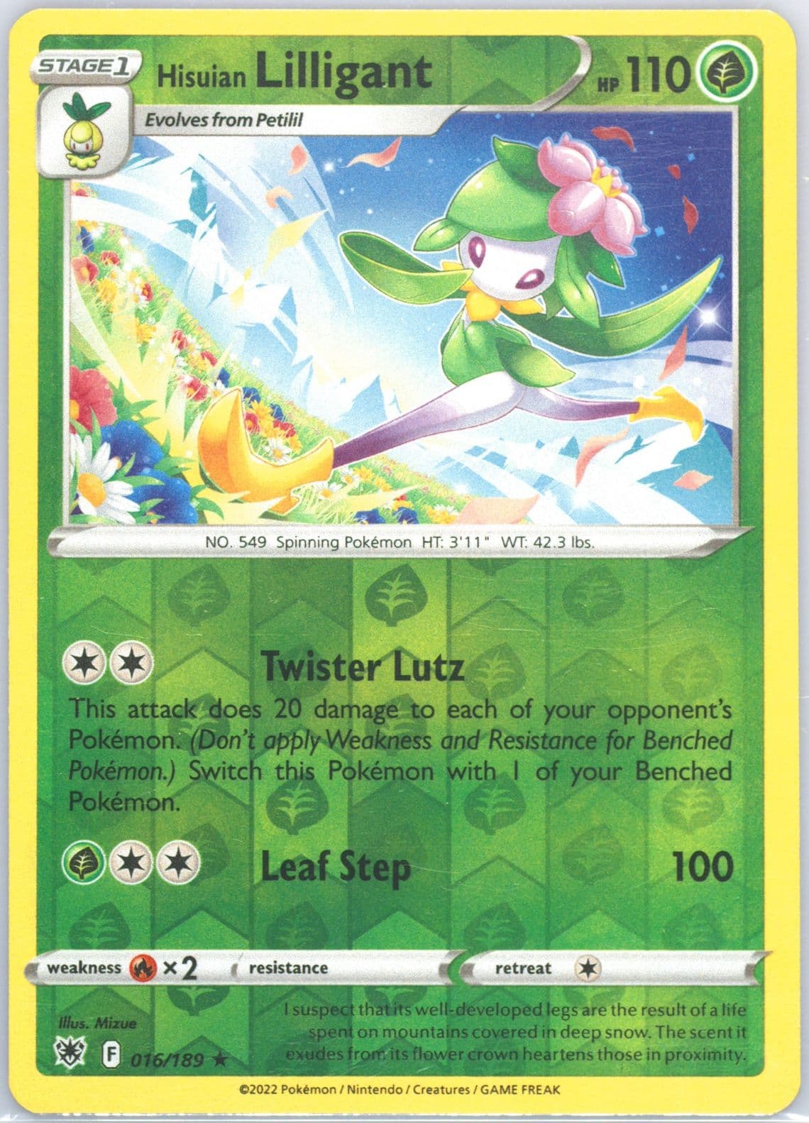 Hisuian Lilligant-Reverse Foil (016) 2022 Pokemon Sword & Shield Astral Radiance