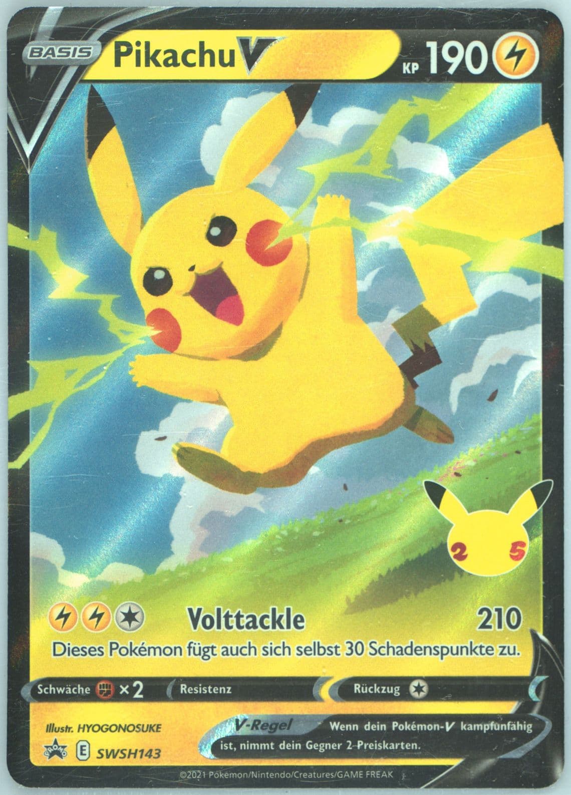 Pikachu V Pikachu Vmax Box-German (143) 2021 Pokemon Swsh Black Star Promo