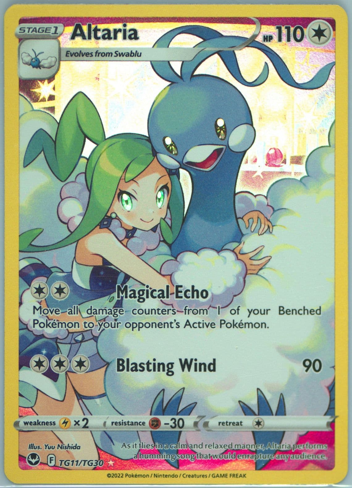 Full Art/Altaria (TG11) 2022 Pokemon Sword & Shield Silver Tempest