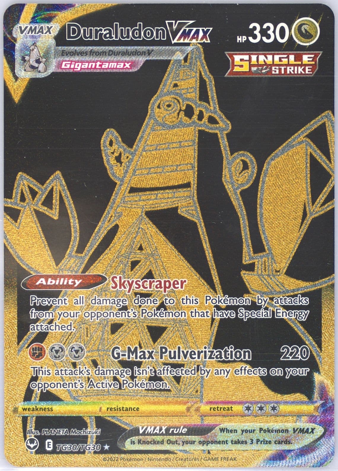 Full Art/Duraludon Vmax (TG30) 2022 Pokemon Sword & Shield Silver Tempest