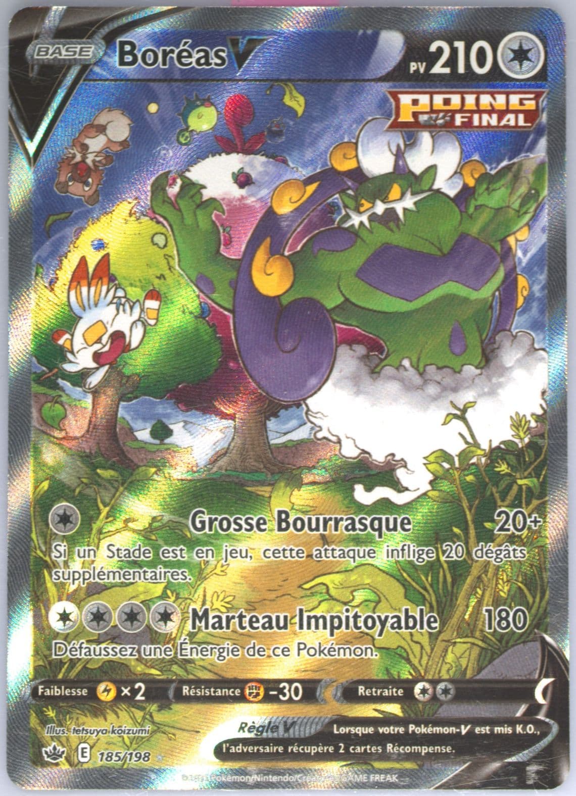Full Art/Boreas V French (185) 2021 Pokemon Sword & Shield Chilling Reign