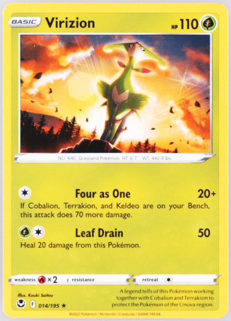 Virizion (014) 2022 Pokemon Sword & Shield Silver Tempest