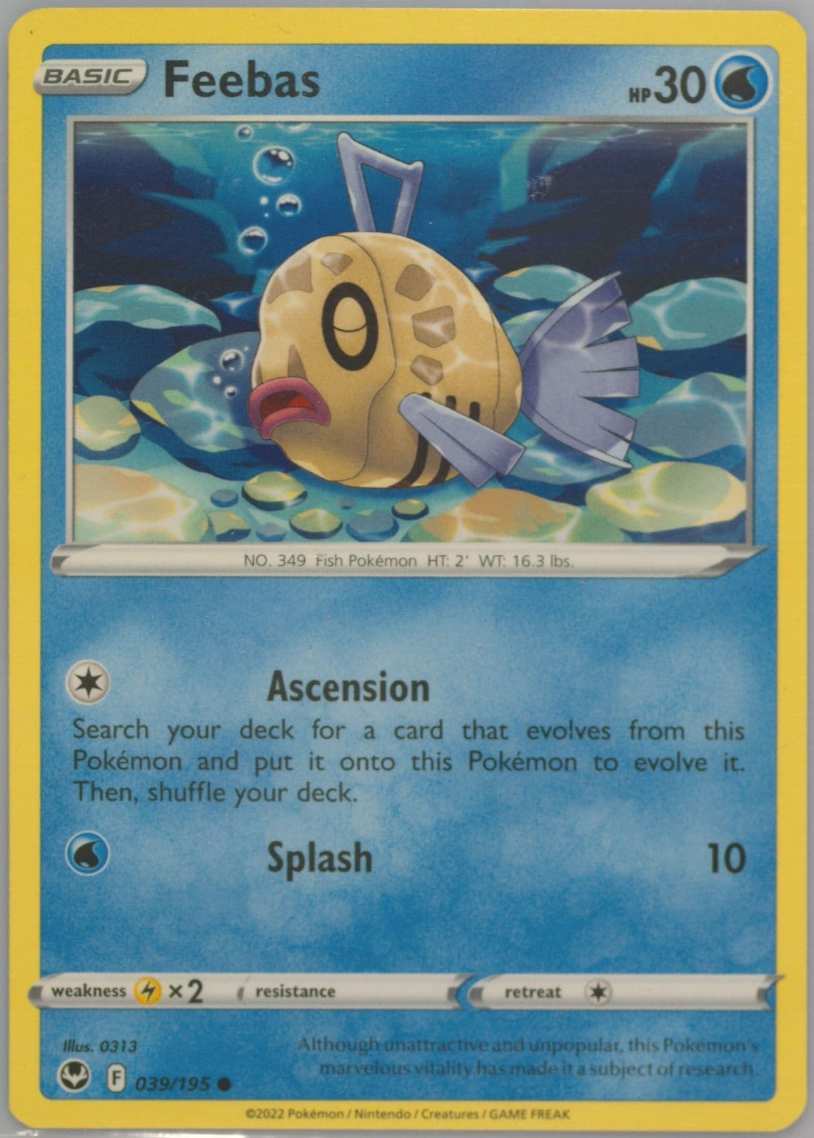 Feebas (039) 2022 Pokemon Sword & Shield Silver Tempest