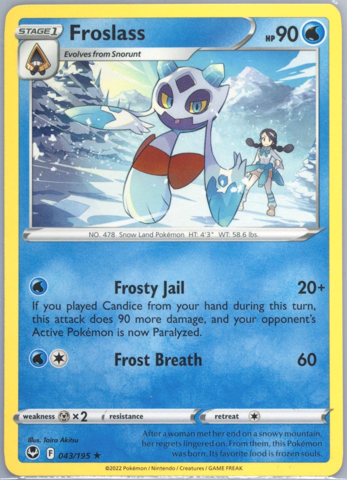 Froslass (043) 2022 Pokemon Sword & Shield Silver Tempest