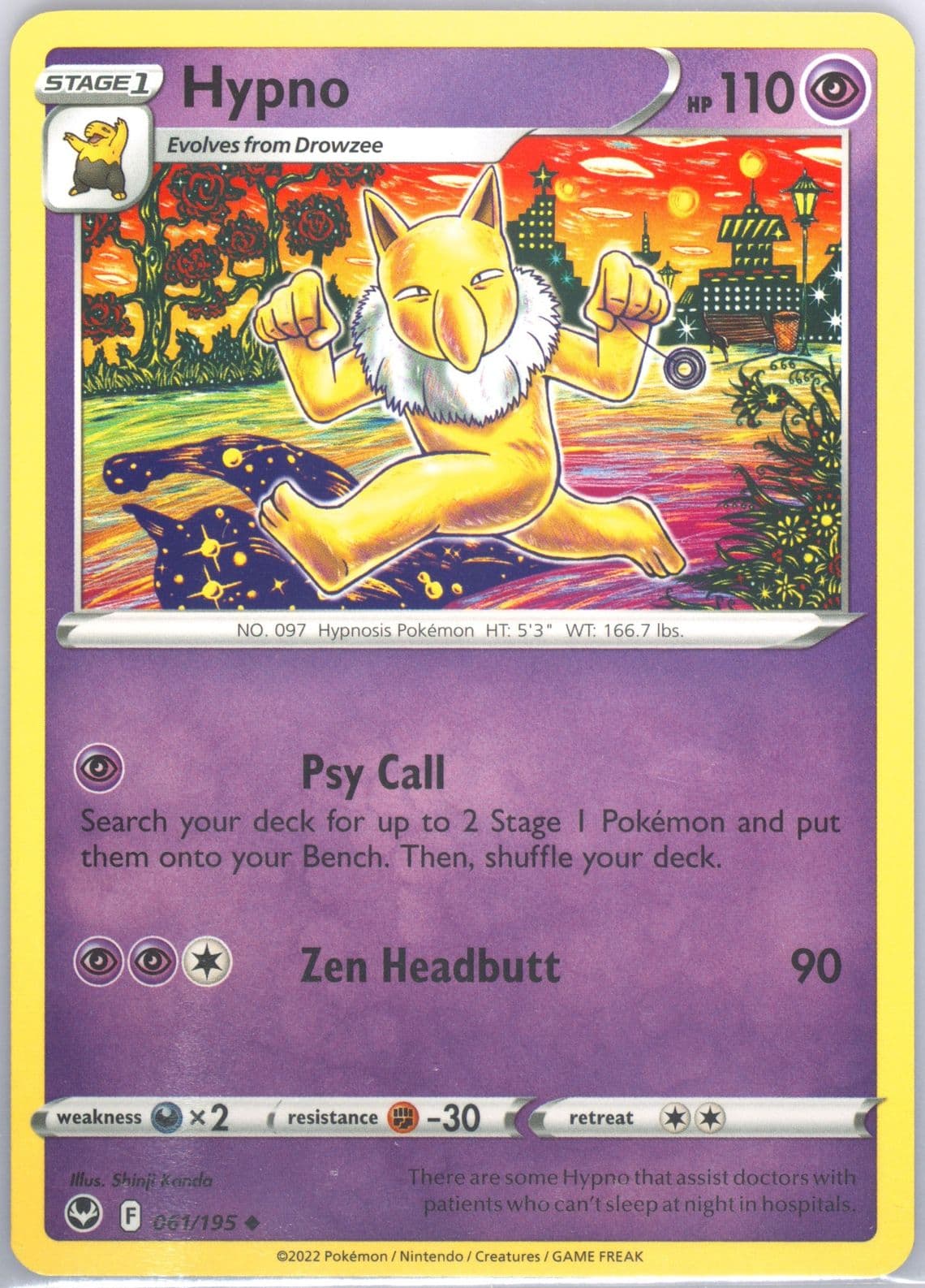 Hypno (061) 2022 Pokemon Sword & Shield Silver Tempest