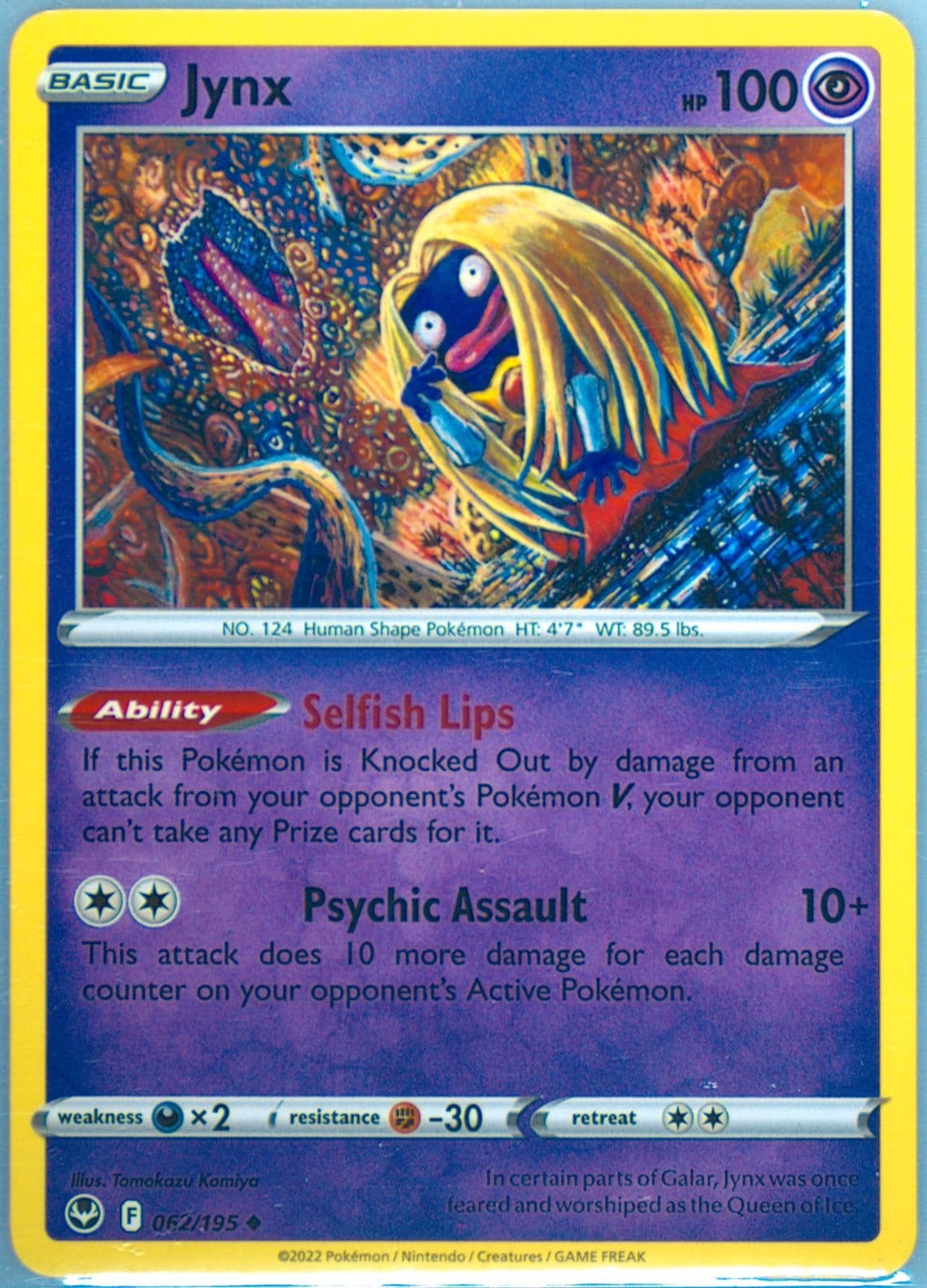 Jynx (062) 2022 Pokemon Sword & Shield Silver Tempest