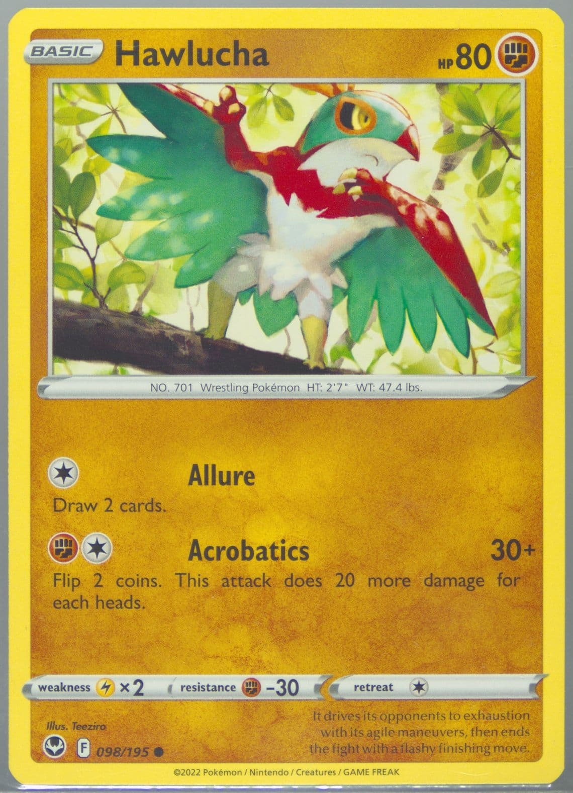 Hawlucha (098) 2022 Pokemon Sword & Shield Silver Tempest