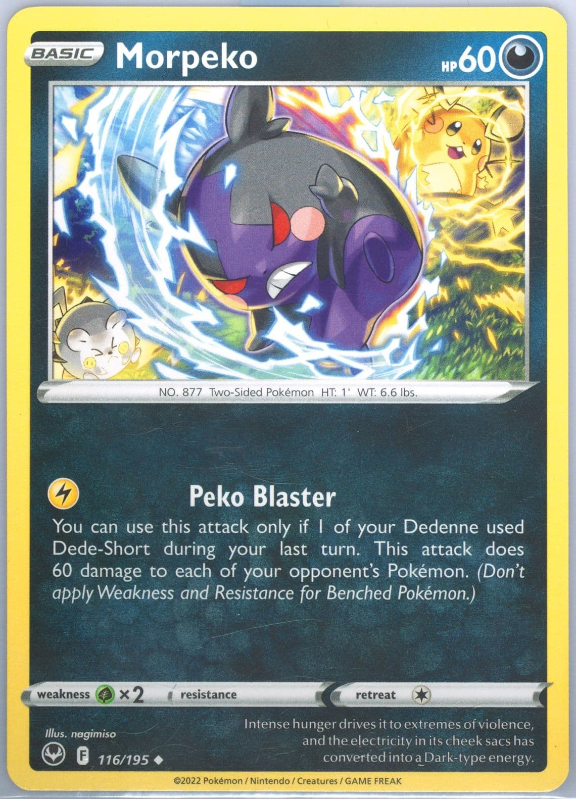 Morpeko (116) 2022 Pokemon Sword & Shield Silver Tempest
