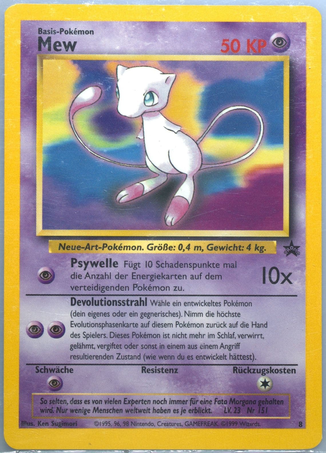 Mew Pokemon League-German (8) 2000 Pokemon Promo Black Star