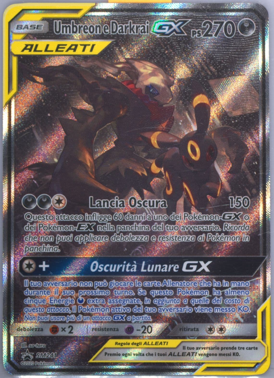 Umbreon E Darkrai GX Tag Team Powers Collection-Italian (SM241) 2020 Pokemon SM Black Star Promo