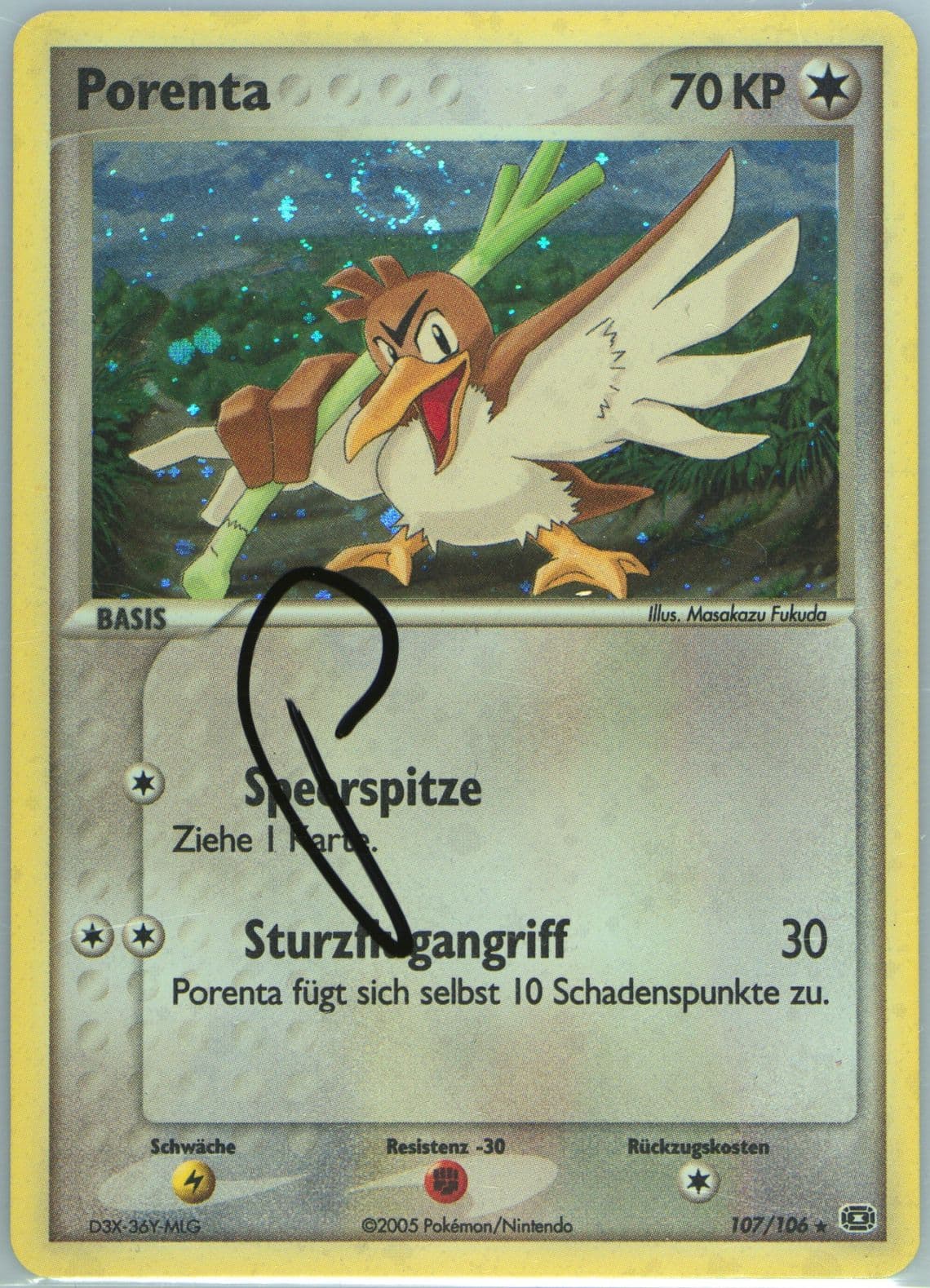 Porenta-Holo German (107) 2005 Pokemon EX Emerald