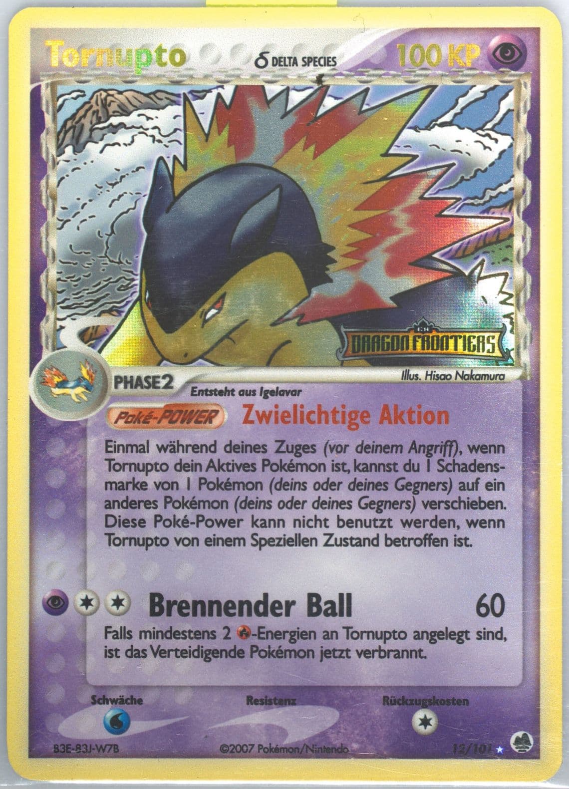 Tornupto-Reverse Foil German (12) 2006 Pokemon EX Dragon Frontiers