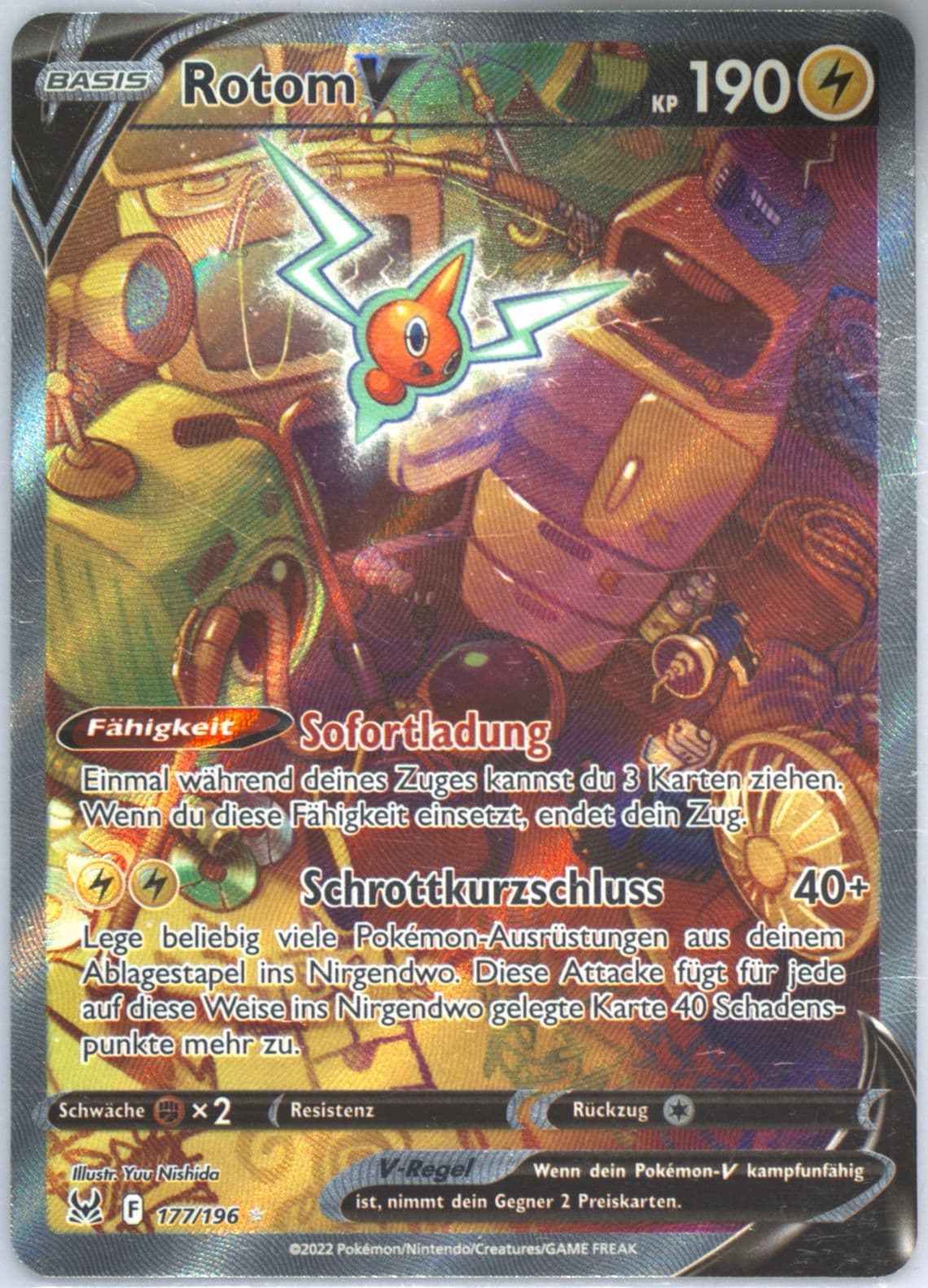 Full Art/Rotom V German (177) 2022 Pokemon Sword & Shield Lost Origin