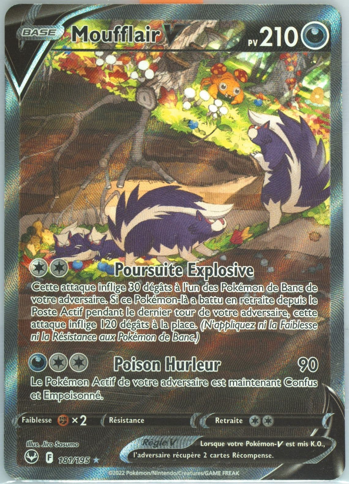 Full Art/Moufflair V French (181) 2022 Pokemon Sword & Shield Silver Tempest