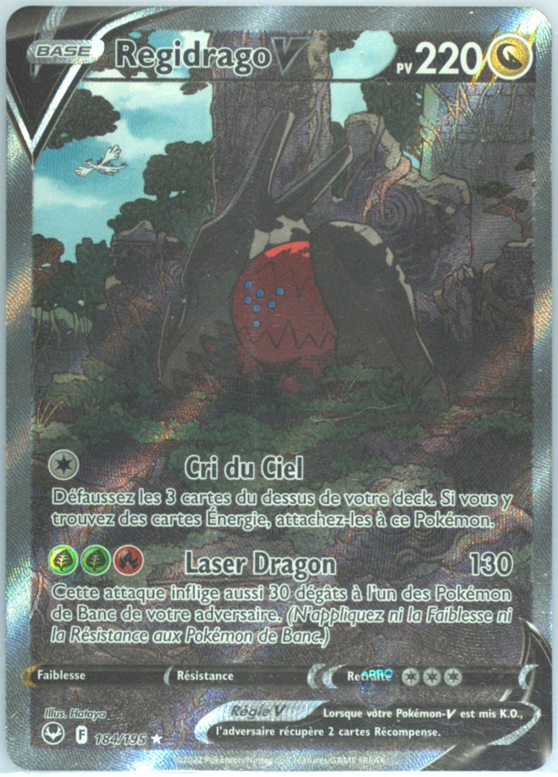 Full Art/Regidrago V French (184) 2022 Pokemon Sword & Shield Silver Tempest