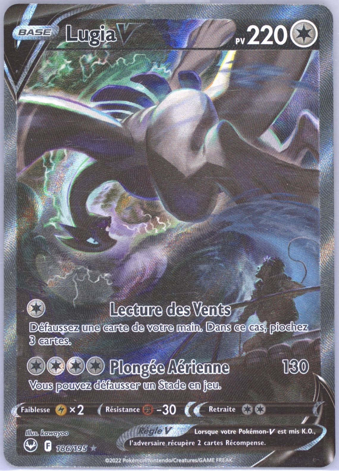 Full Art/Lugia V French (186) 2022 Pokemon Sword & Shield Silver Tempest
