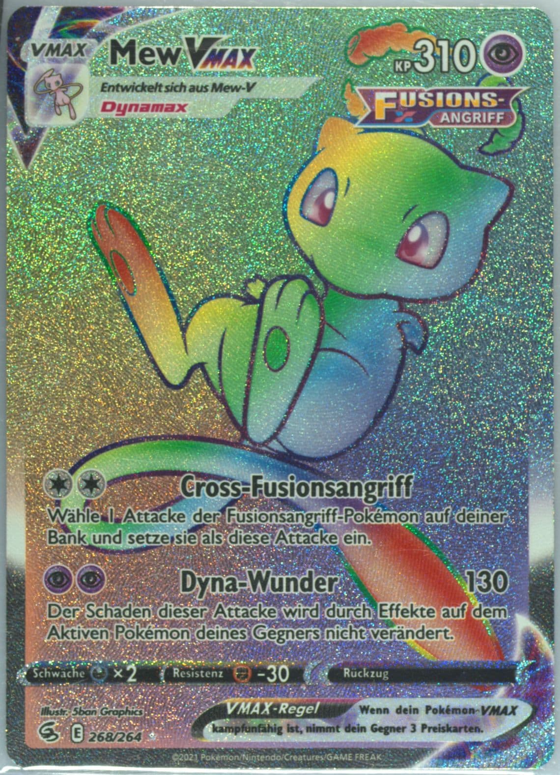 Full Art/Mew Vmax German-Secret (268) 2021 Pokemon Sword & Shield Fusion Strike
