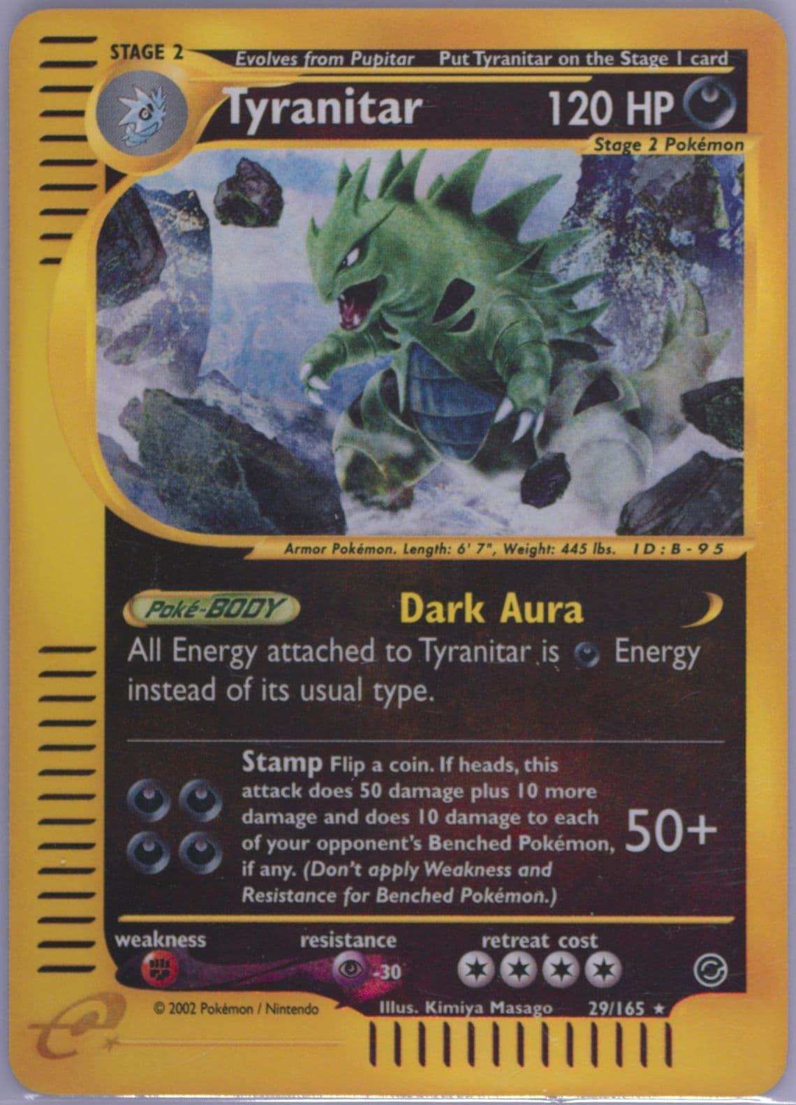 Tyranitar-Reverse Foil (29) 2002 Pokemon Expedition