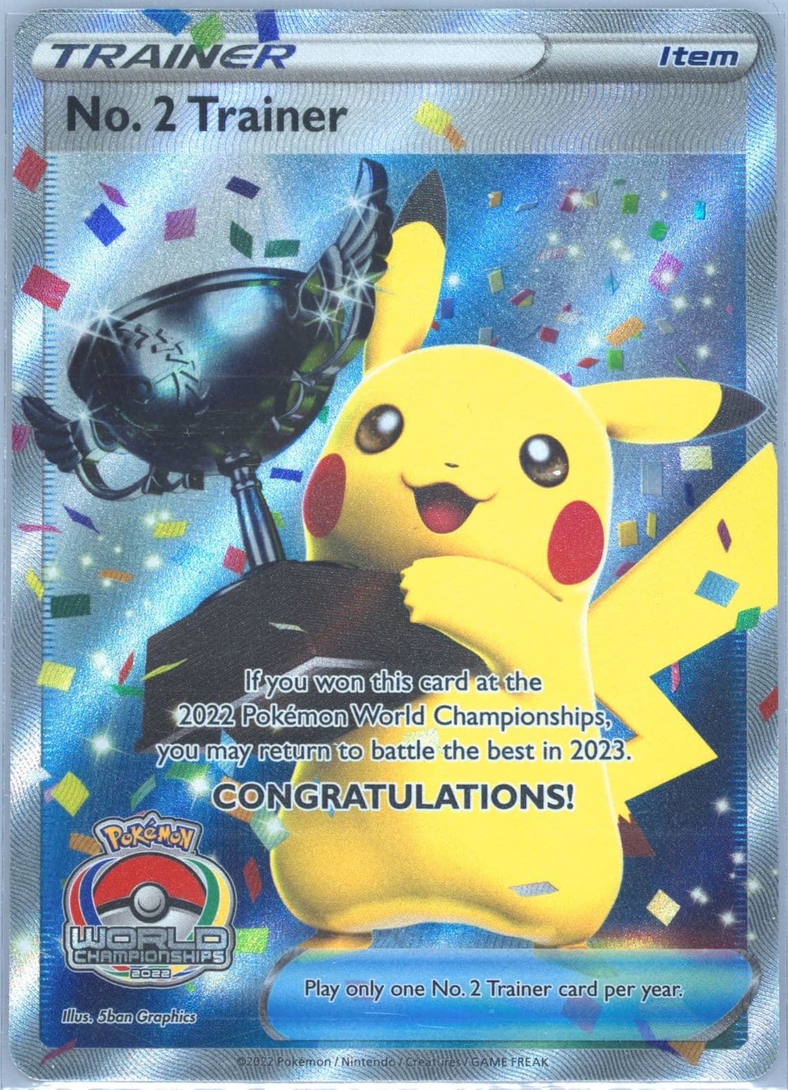 No. 2 Trainer 2022 Pokemon World Championships Promo
