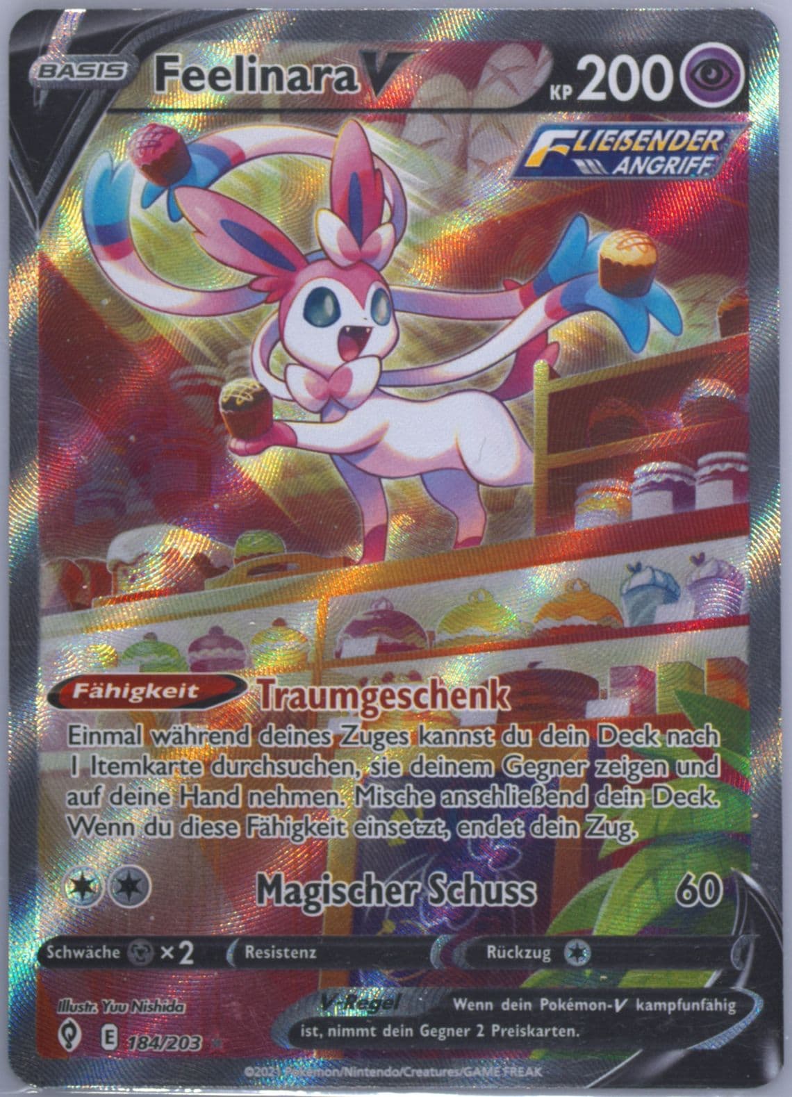 Full Art/Feelinara V German (184) 2021 Pokemon Sword & Shield Evolving Skies