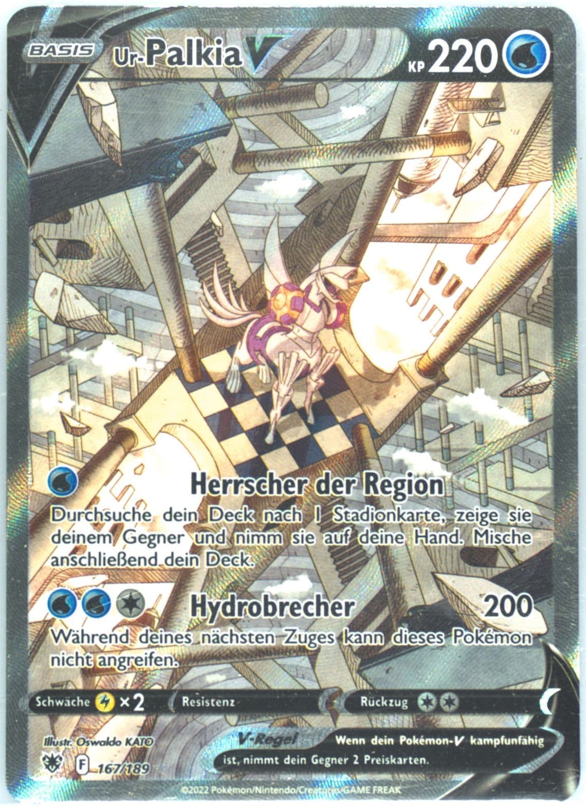 Full Art/UR-Palkia V German (167) 2022 Pokemon Sword & Shield Astral Radiance