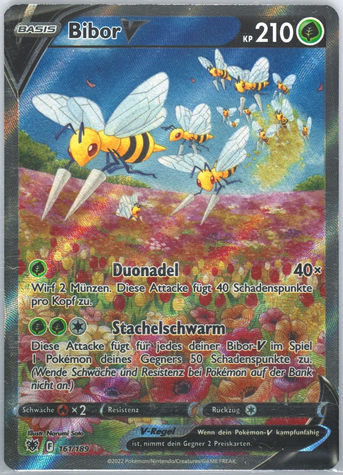 Full Art/Bibor V German (161) 2022 Pokemon Sword & Shield Astral Radiance