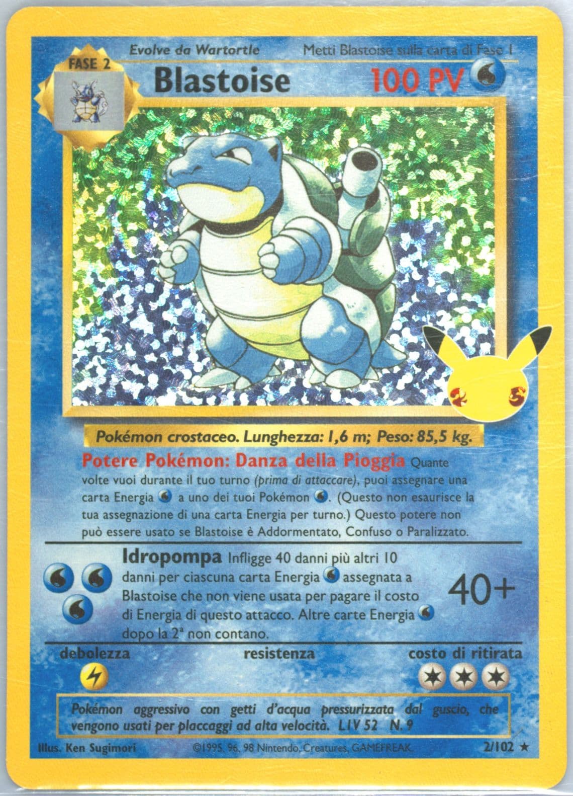 Blastoise-Holo Italian (2) 2021 Pokemon Celebrations Classic Collection